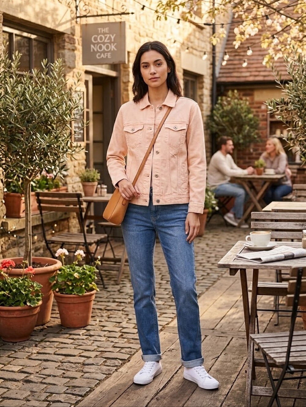 NEW Adriano Goldschmied, Distressed Rosy Rouge Nancy Trucker Jacket, XS Luxe